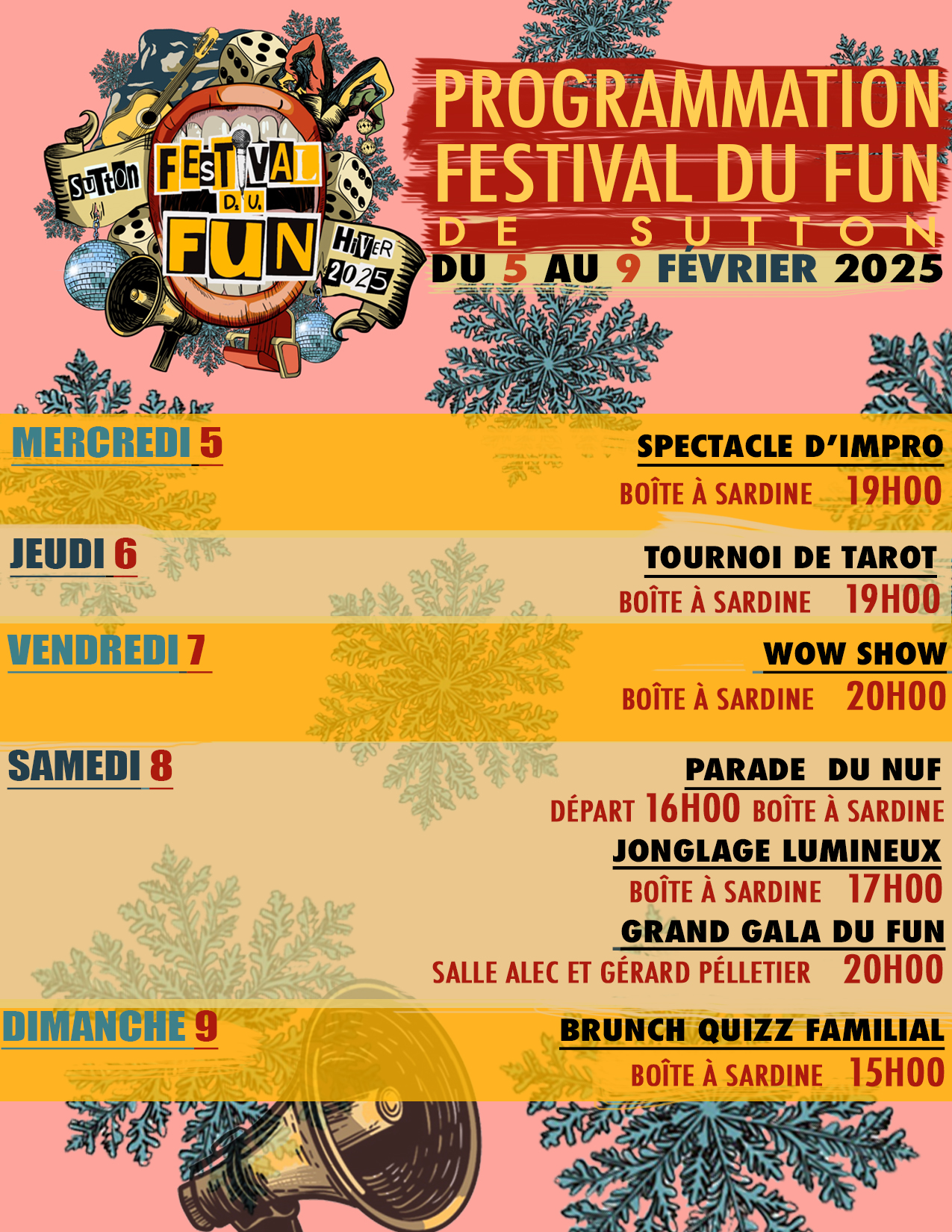 Programmation du Festival du Fun